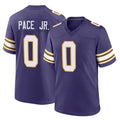M.Vikings #0 Ivan Pace Jr. Player Purple Classic Home Game Edoa Stitched Jerseys