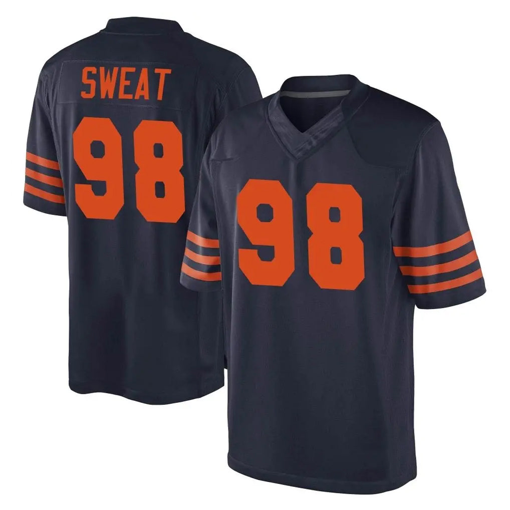 C.Bears #98 Montez Sweat Player Navy Blue Alternate Game Edoa Stitched Jerseys