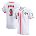 C.Reds #9 Matt McLain Player White Limited Elite Home Edoa Stitched Jerseys