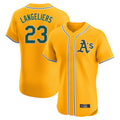 Athletics #23 Shea Langeliers Player Gold Limited Elite Home Game Edoa Stitched Jerseys