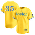 B.Red Sox #35 Garrett Crochet Player Yellow Limited Home Game Edoa Stitched Jerseys