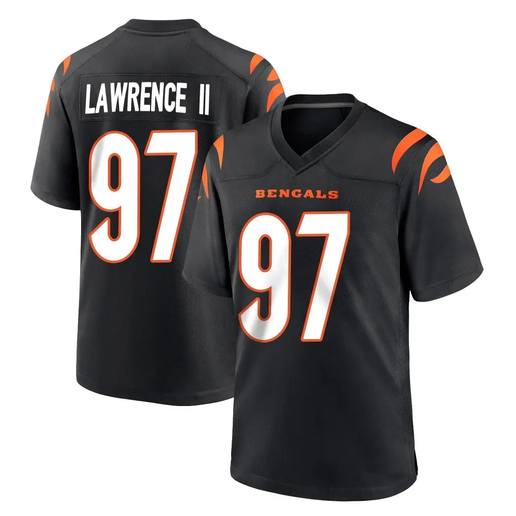 C.Bengals #97 Dexter Lawrence II Player Black Home Game Edoa Stitched Jerseys