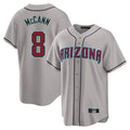 A.Diamondbacks #8 James McCann Player Gray Road Home Game Edoa Stitched Jerseys