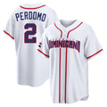 A.Diamondbacks #2 Geraldo Perdomo Player White 2026 World Classic Home Game Edoa Stitched Jerseys