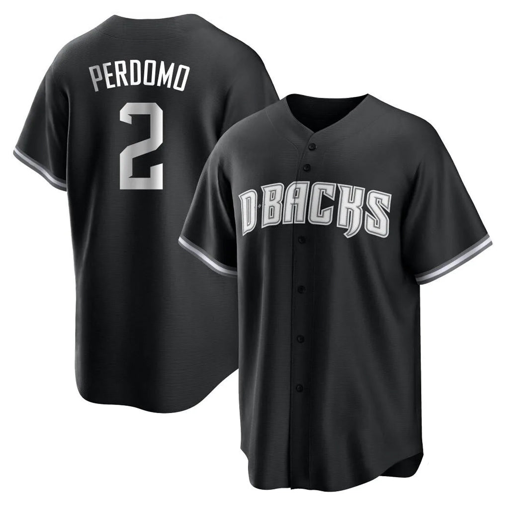 A.Diamondbacks #2 Geraldo Perdomo Player Black Game Home Edoa Stitched Jerseys