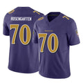 B.Ravens #70 Roger Rosengarten Player Purple Vapor F.U.S.E. Limited Edoa Stitched Jerseys