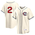 C.Cubs #2 Nico Hoerner Player Cream Field of Dreams Home Game Edoa Stitched Jerseys