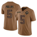 C.Panthers #5 Jaelan Phillips Player Brown Salute to Service Limited Edoa Stitched Jerseys