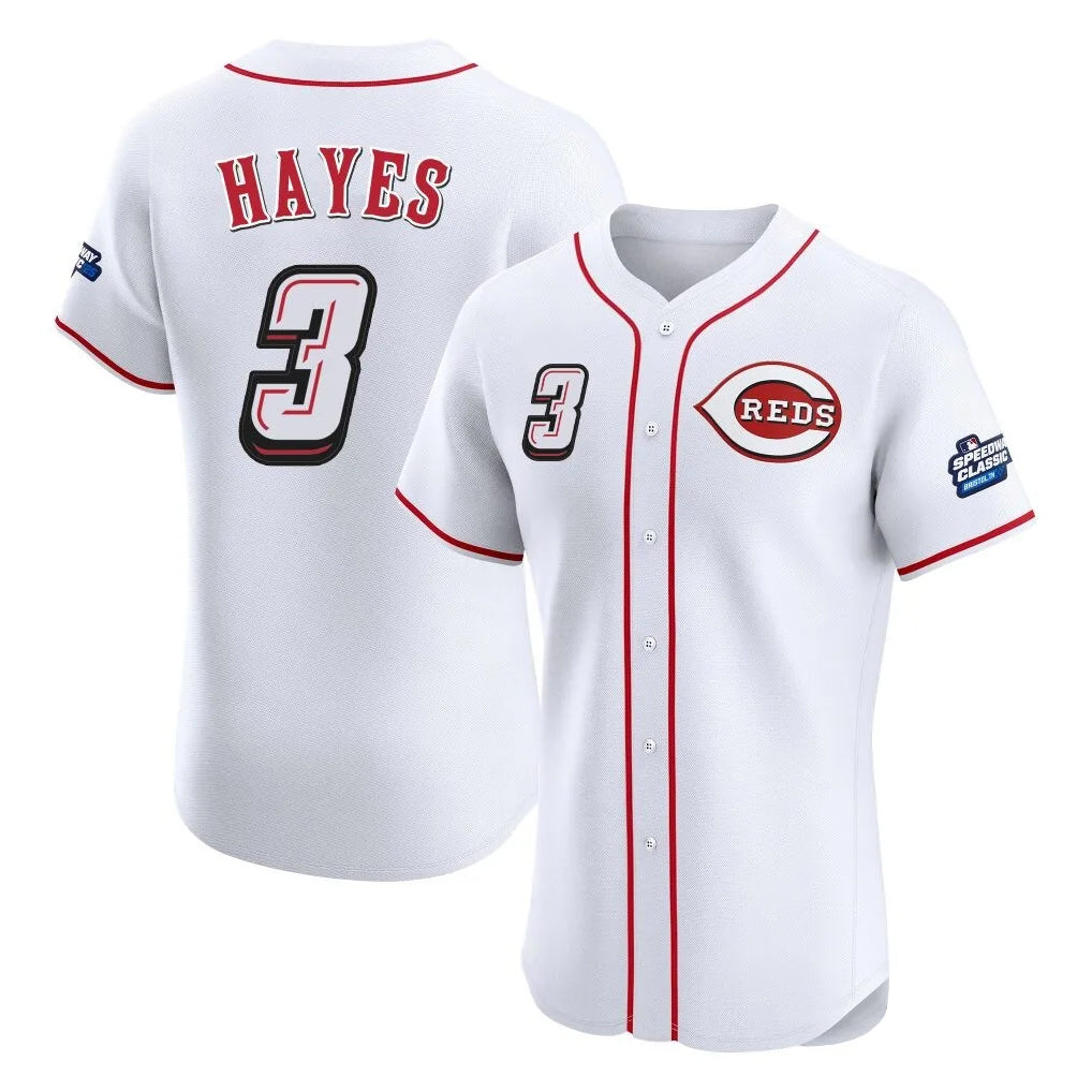 C.Reds #3 Ke'Bryan Hayes Player White Speedway Classic Limited Elite Home Edoa Stitched Jerseys