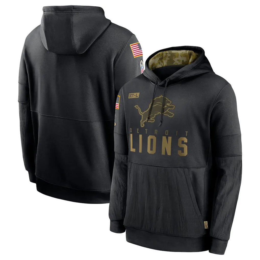D.Lions ## Lions Blank Player Black Salute to Service Hoodies Limited Game Edoa Stitched Jerseys