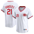 C.Reds #21 Hunter Greene Player White Cooperstown Collection Limited T-shirt Home Edoa Stitched Jerseys