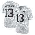 C.Panthers #13 John Metchie III Player Arctic Camo Salute to Service Limited Game Edoa Stitched Jerseys