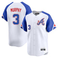 A.Braves #3 Dale Murphy Player White City Connect Limited Home Game Edoa Stitched Jerseys