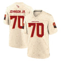 A.Cardinals #70 Paris Johnson Jr. Player Cream Rivalries Collection Game Edoa Stitched Jerseys