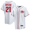 C.Reds #21 Hunter Greene Player White Game Home Edoa Stitched Jerseys
