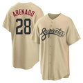 A.Diamondbacks #28 Nolan Arenado Player Tan City Connect Home Game Edoa Stitched Jerseys