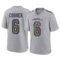 A.Cardinals #6 James Conner Player Gray Fashion Home Game Edoa Stitched Jerseys