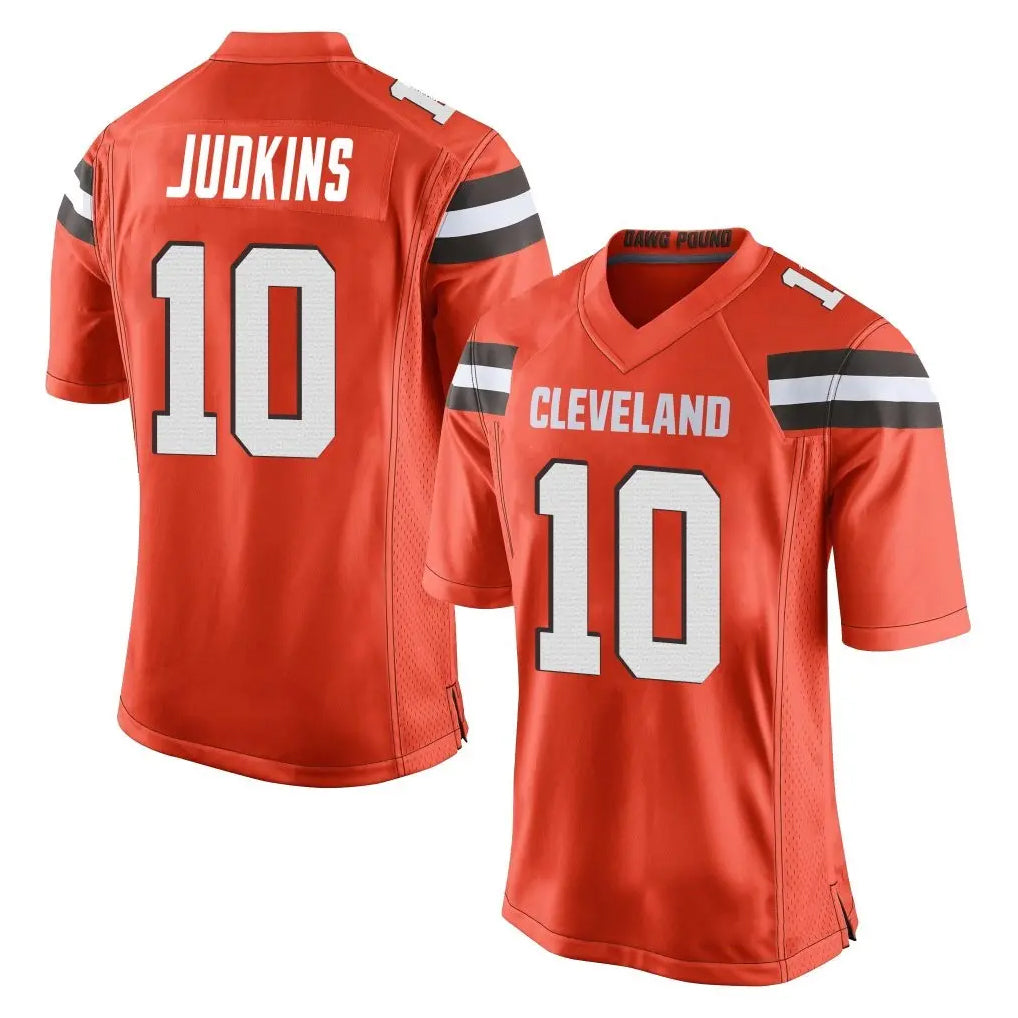 C.Browns #10 Quinshon Judkins Player Orange Home Game Edoa Stitched Jerseys