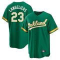Athletics #23 Shea Langeliers Player Kelly Green Home Game Edoa Stitched Jerseys