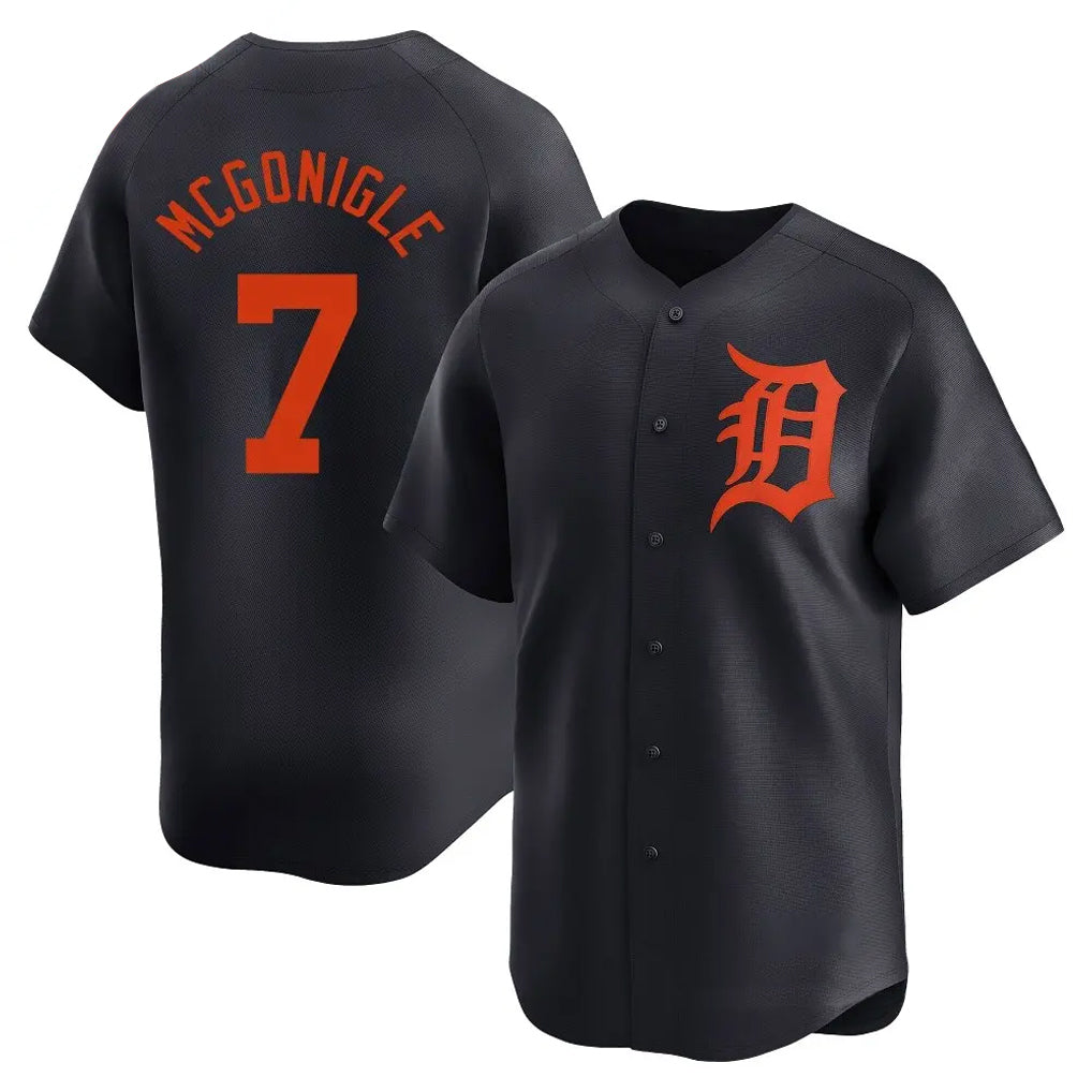 D.Tigers #7 Kevin McGonigle Player Navy Home Limited Edoa Stitched Jerseys