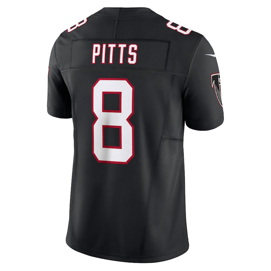 A.Falcons #8 Kyle Pitts Sr. Player Black Vapor F.U.S.E. Limited Edoa Stitched Jerseys