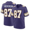 M.Vikings #87 T.J. Hockenson Player Purple Classic Home Game Edoa Stitched Jerseys