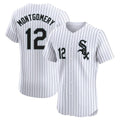 C.White Sox #12 Colson Montgomery Player White Stripe Limited Elite Home Edoa Stitched Jerseys