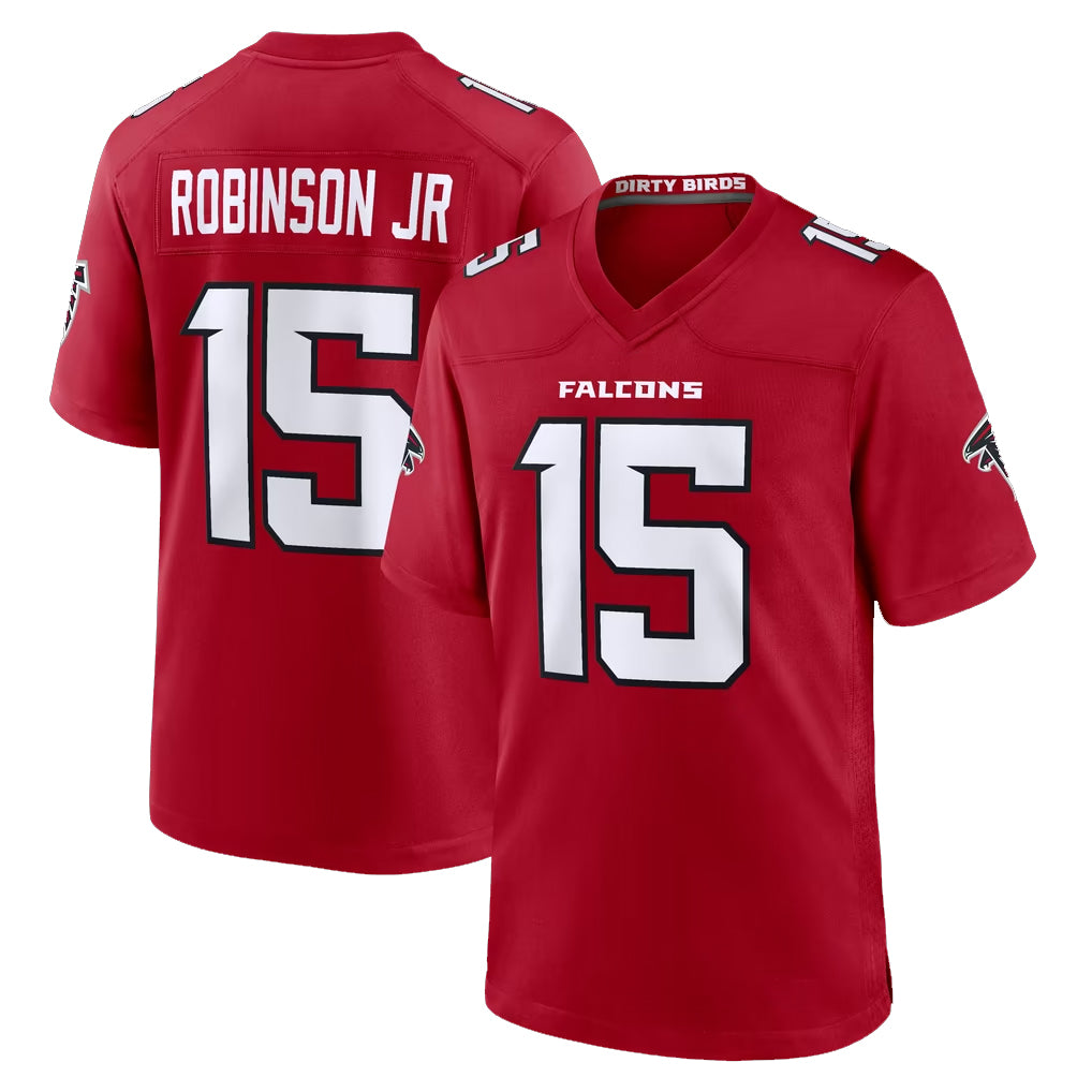 A.Falcons #15 Brian Robinson Player Red Team Color Home Game Edoa Stitched Jerseys