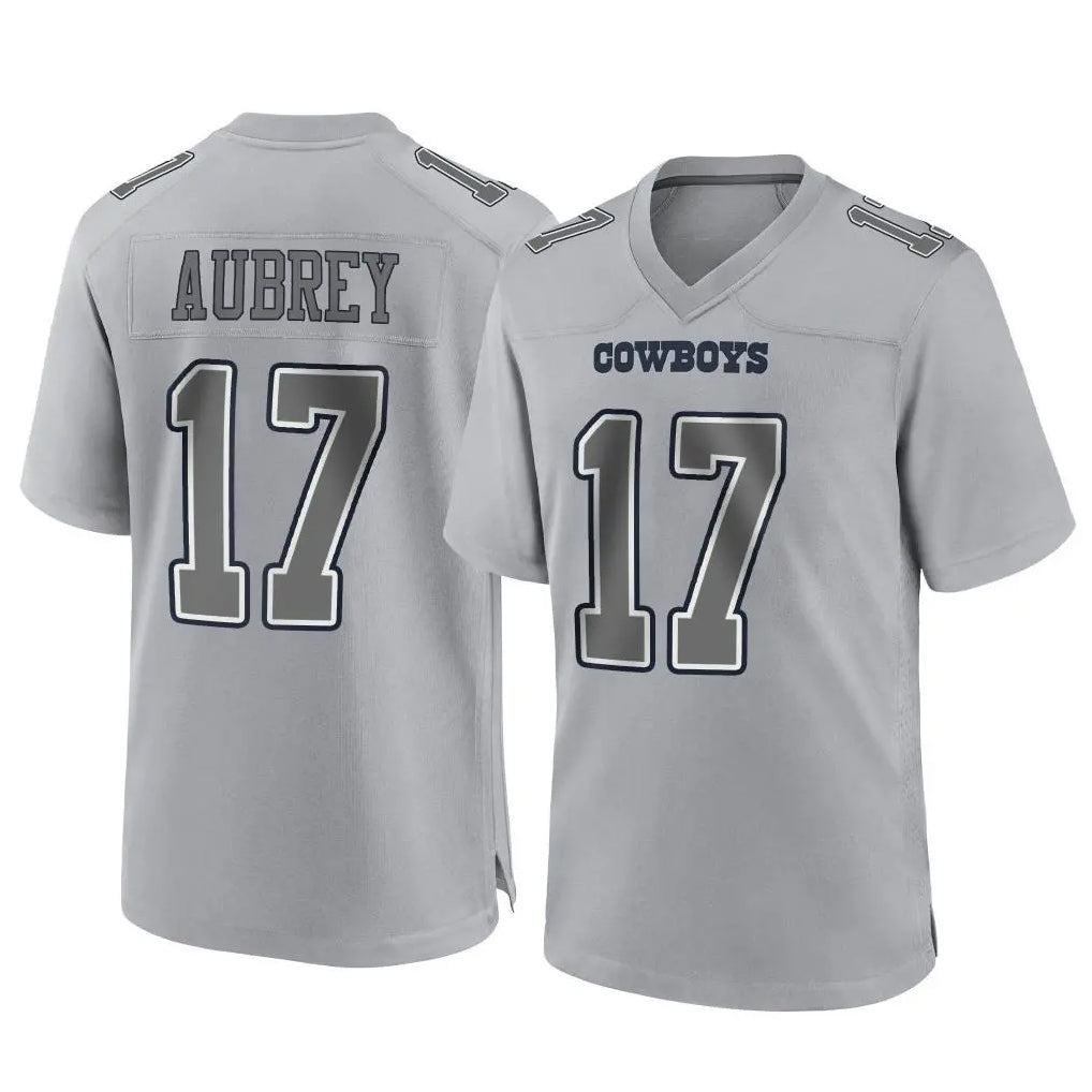 D.Cowboys #17 Brandon Aubrey Player Gray Atmosphere Fashion Home Game Edoa Stitched Jerseys