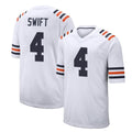 C.Bears #4 D'Andre Swift Player White Classic Home Game Edoa Stitched Jerseys