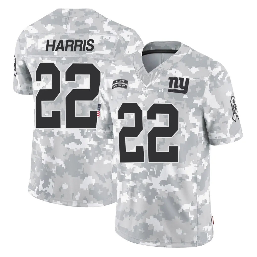 NY.Giants #22 Najee Harris Player Arctic Camo Salute To Service Limited Game Edoa Stitched Jerseys