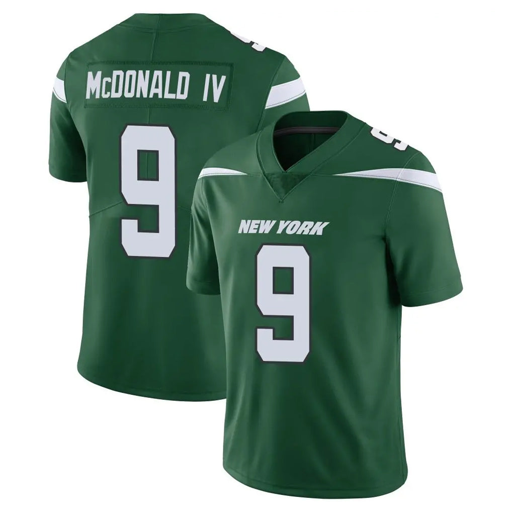 NY.Jets #9 Will McDonald IV Player Green Limited Vapor Home Game Edoa Stitched Jerseys