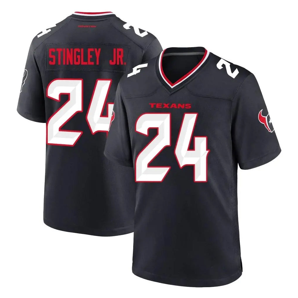 H.Texans #24 Derek Stingley Jr. Player Navy Team Home Game Edoa Stitched Jerseys