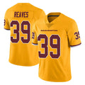 W.Commanders #39 Jeremy Reaves Player Gold Limited Color Rush Home Game Edoa Stitched Jerseys