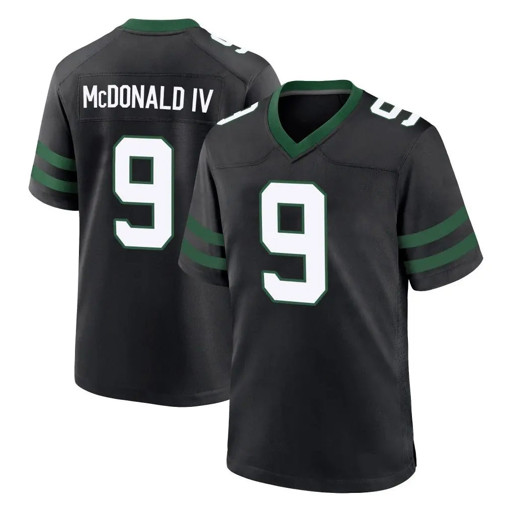 NY.Jets #9 Will McDonald IV Player Black Legacy Home Game Edoa Stitched Jerseys