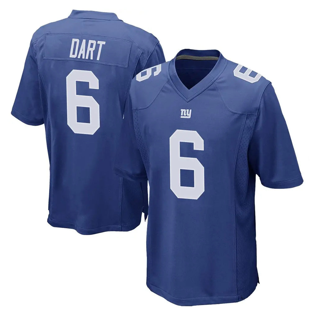 NY.Giants #6 Jaxson Dart Player Royal Home Game Edoa Stitched Jerseys