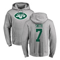 NY.Jets #7 Geno Smith Player Gray LOGO Pullover Hoodies Limited Game Edoa Stitched Jerseys