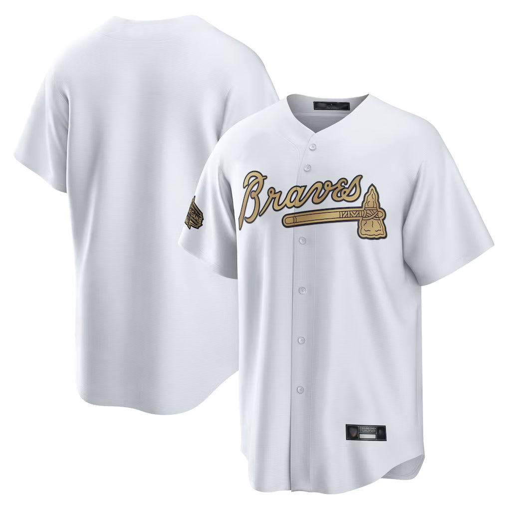 A.Braves ## Braves Blank Player White-Gold All-Star Home Game Edoa Stitched Jerseys