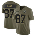 NO.Saints #87 Noah Fant Player Olive 2025 Salute To Service Limited Edoa Stitched Jerseys