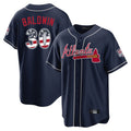 A.Braves #30 Drake Baldwin Player Navy USA 250 Fourth Of July Limited Home Game Edoa Stitched Jerseys