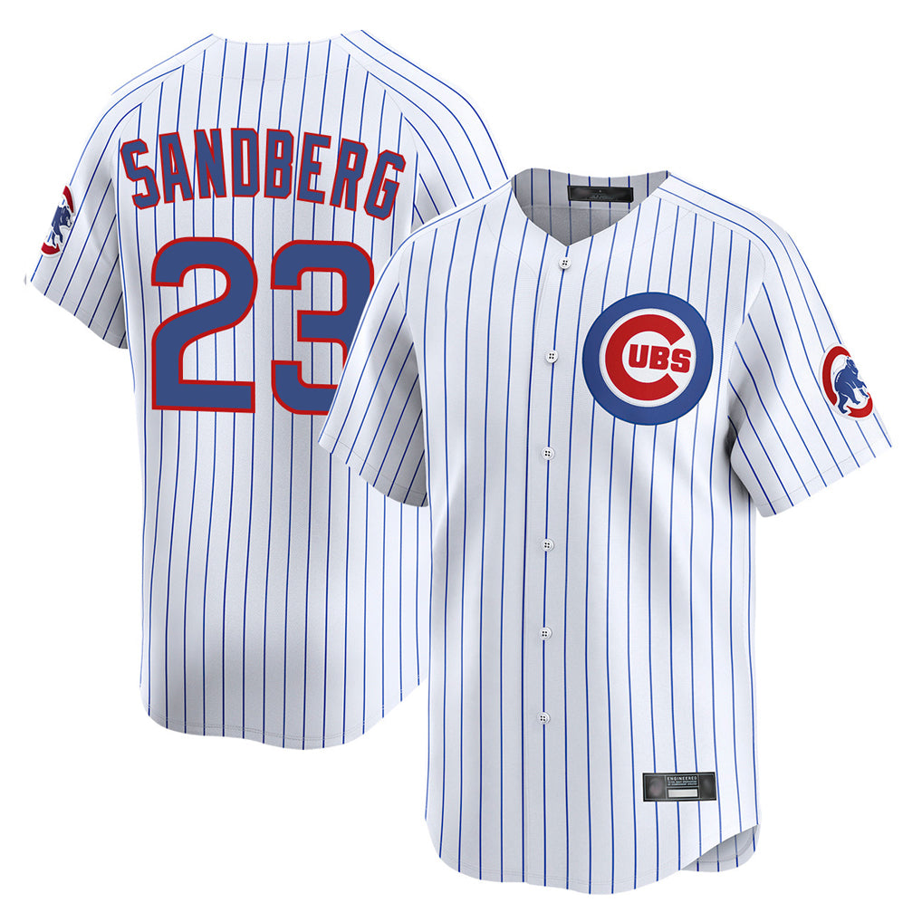 C.Cubs #23 Ryne Sandberg Player White Limited Home Game Edoa Stitched Jerseys