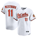 B.Orioles #11 Jordan Westburg Player White Limited Home Game Edoa Stitched Jerseys