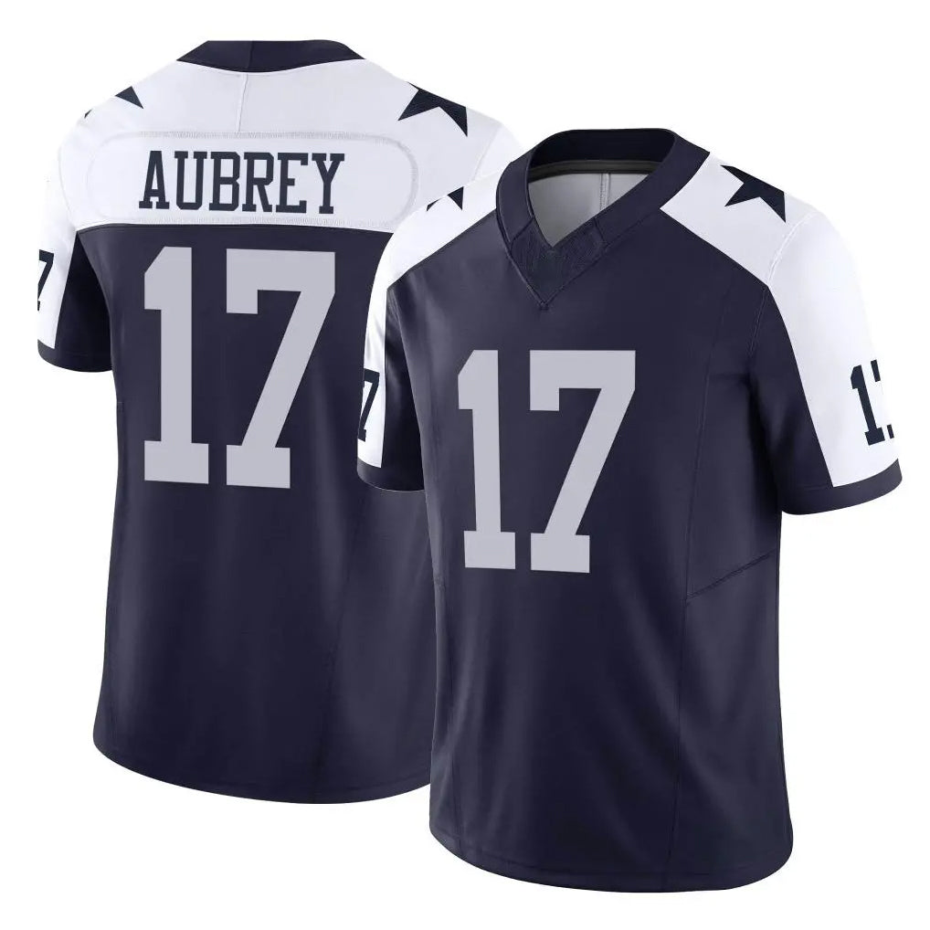 D.Cowboys #17 Brandon Aubrey Player Navy-White Limited Alternate Vapor F.U.S.E. Home Game Edoa Stitched Jerseys