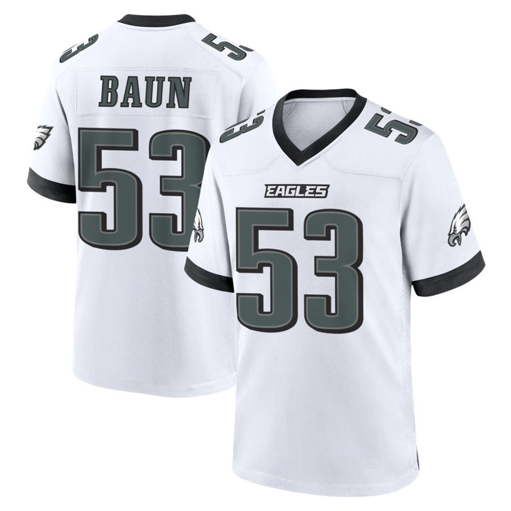 P.Eagles #53 Zack Baun Player White Game Home Edoa Stitched Jerseys