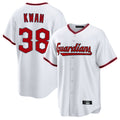 C.Guardians #38 Steven Kwan Player White Game Home Edoa Stitched Jerseys