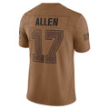 B.Bills #17 Josh Allen Player Brown Salute To Service Limited Edoa Stitched Jerseys