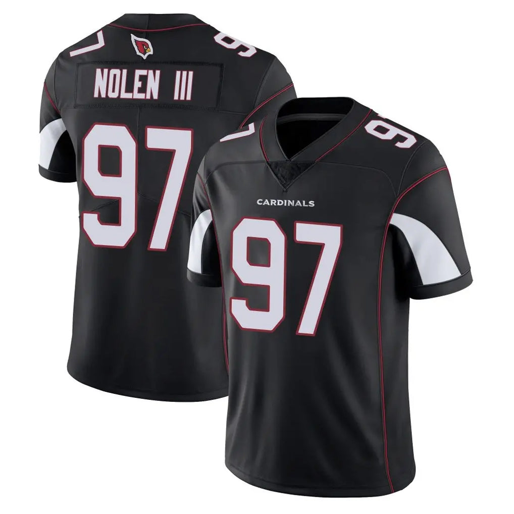 A.Cardinals #97 Walter Nolen III Player Black Vapor Limited Home Game Edoa Stitched Jerseys