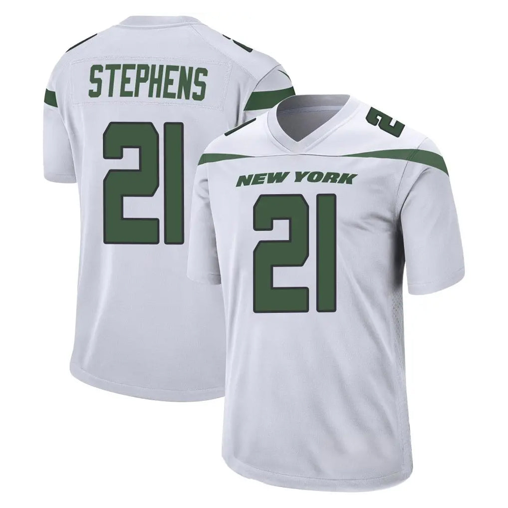 NY.Jets #21 Brandon Stephens Player White Spotlight Home Game Edoa Stitched Jerseys