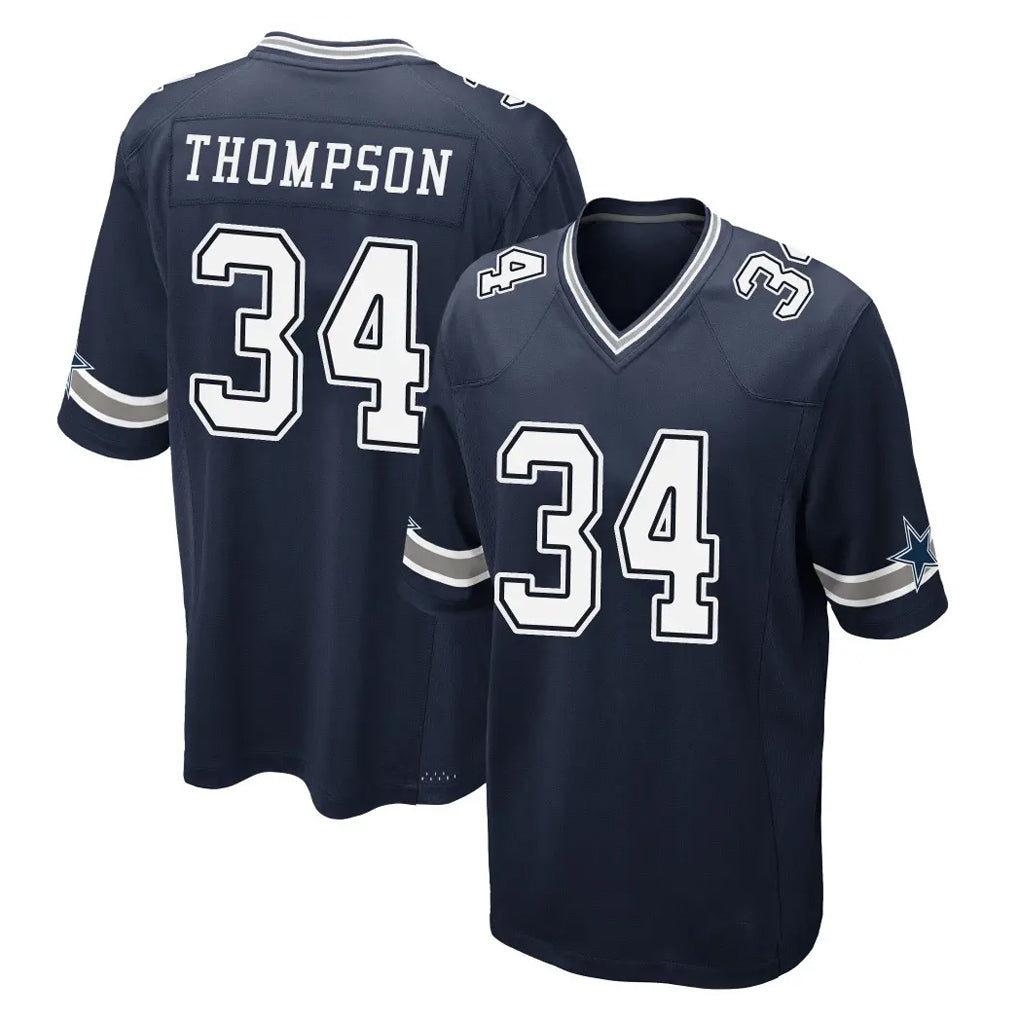 D.Cowboys #34 Jalen Thompson Player Navy Home Game Edoa Stitched Jerseys
