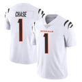 C.Bengals #1 Ja'Marr Chase Player White Vapor Untouchable Limited Home Game Edoa Stitched Jerseys